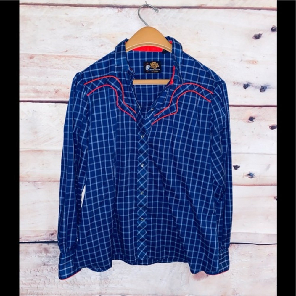 Vintage Western Kenny Rogers Top! Sz L UNIQUE!